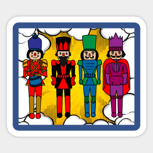 Nutcracker Figures Walnuts Sticker